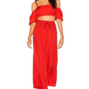 LPA Cropped Top and Lace-Up Pants- Matching Set